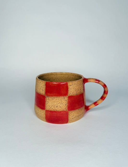 Red Checker Mug