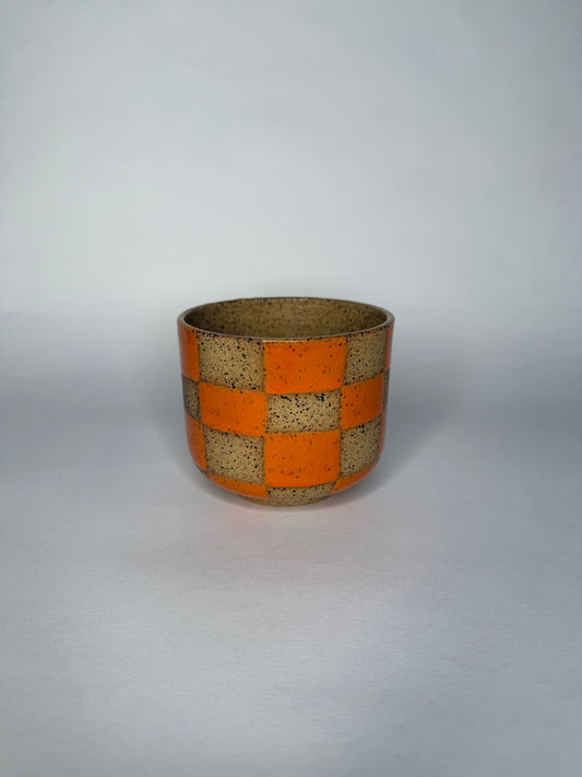 Orange Checker Cup